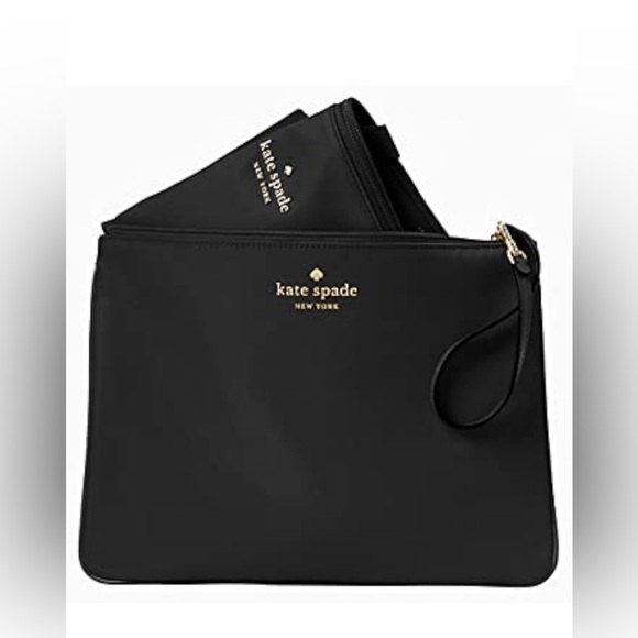 Kate Spade New York Mel Packable Nylon Tote with detachable wristlet - Black - Picture 4 of 7